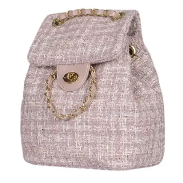 Anoetic Pink Tweed Backpack (Includes Tag, Dust Bag