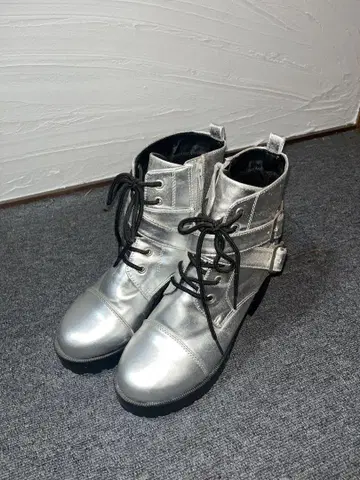 씨에스 티앤피 실버 부츠 힐 7cm