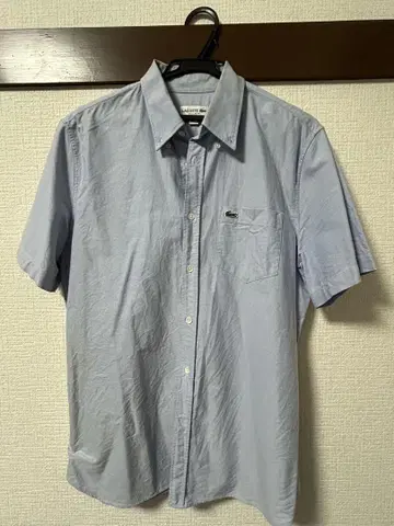 LACOSTE 남성용 반팔 셔츠 블루 M (JP:L)