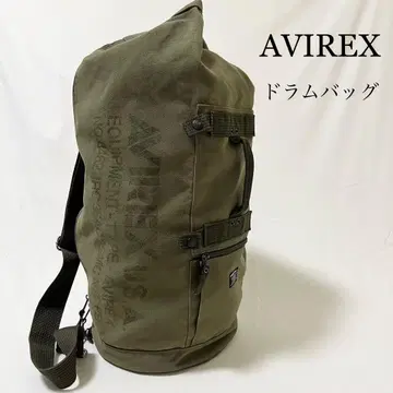 AVIREX 이글 캔버스 본삭 드럼 백 밀리터리 발수