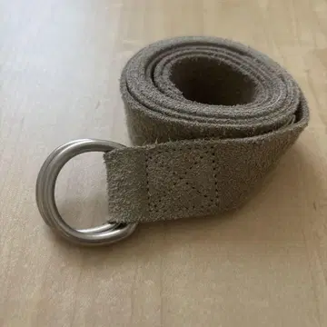 라이트 그레이 가죽 롱 벨트