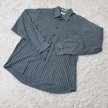 [ c5522 ] VANHEUSEN 커터 셔츠 긴팔 그레이 남성용