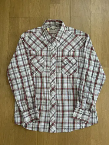 Wrangler 체크 무늬 웨스턴 셔츠