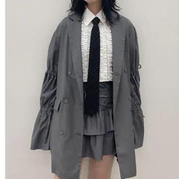 jouetie 슬리브 리본 자켓 미니 원피스