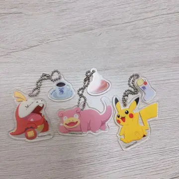 코메다 커피 포켓몬 콜라보 아크릴 키링 3개 세트