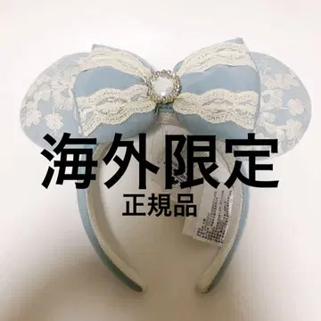 상하이 디즈니랜드 한정판 머리띠 레이스 미니 정품 신데렐라 신부