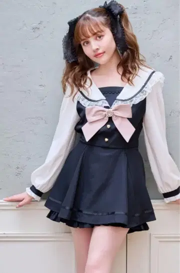 리즈리사 세일러 카라 셋업 블랙