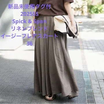 2025 SS 미사용 새상품 택 포함 스픽 앤 스팬 린넨 블렌드 스커트