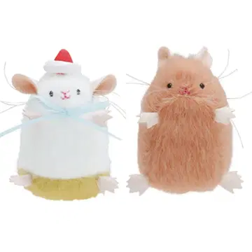 쥐 봉제 인형 & 키구루미 컬렉션 2 가챠 숏 케이크 당근색