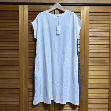 [새상품] 내추럴 런드리 컷소 롱 원피스 반팔