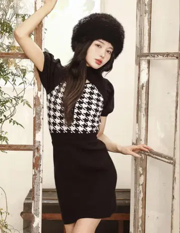 이번 달 말 처분 Darich 하운드투스 체크 원피스 BK