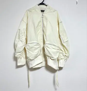 MAISON SPECIAL 빅 지퍼 포켓 MA-1 블루종