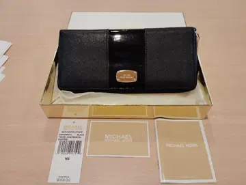 MICHAEL KORS 라운드 지퍼 장지갑 블랙 여성용