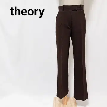 띠어리 Theory 스트레이트 팬츠 센터 프레스 슬림 레그 팬츠 브라운