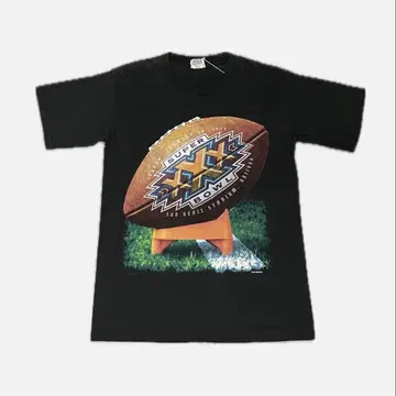 NFL 90년대 usa 제작 그래픽 슈퍼볼 티셔츠 블랙