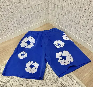 데님 티어스 하프 팬츠 블루 S