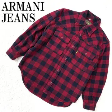 ARMANI JEANS 긴팔 셔츠 레드 체크 M B9177