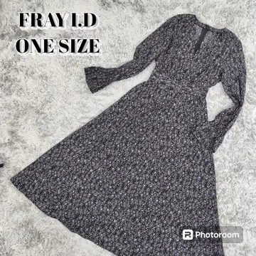 FRAY I.D 맥시 원피스 미니 꽃무늬 허리 셔링 A라인