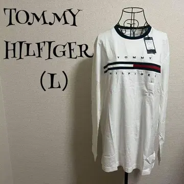 TOMMY HILFIGER 타미 힐피거 (L) 티셔츠/긴팔/화이트/로고