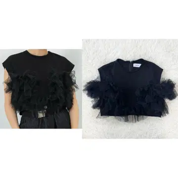 Knuth Marf 크누스 마프 docking tulle tops 블랙
