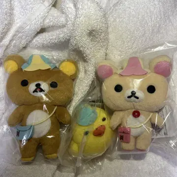 2015년 레어 리락쿠마 여름 외출 동반 미니 봉제 인형 3세트