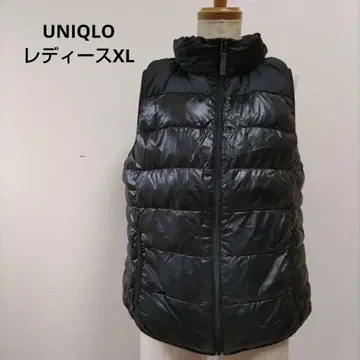 UNIQLO 울트라 라이트 다운 블랙 다운 베스트 여성용 XL