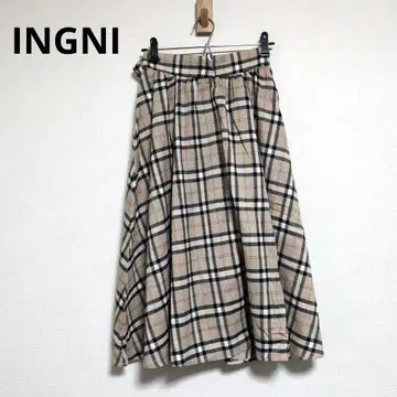 INGNI [새상품] 플레어 스커트 체크 올 패턴 캐주얼 [M 사이즈]
