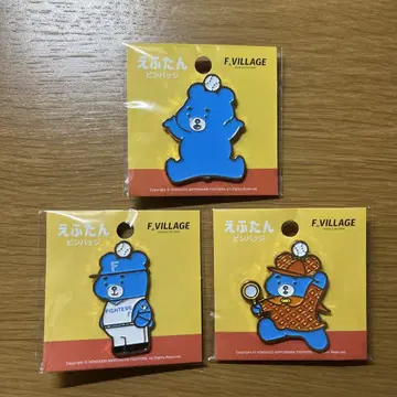 에후탄 핀 배지 3점 세트 파이터즈 점프 탐정 유니폼