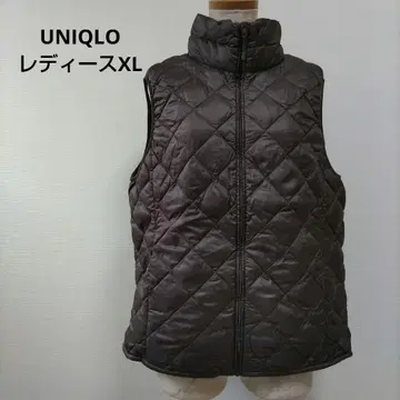 UNIQLO 여성용 다운 베스트 XL 다크 브라운