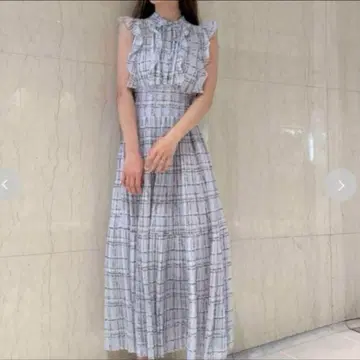 Sustainable 프릴 원피스 SNIDEL 체크 노브랜드
