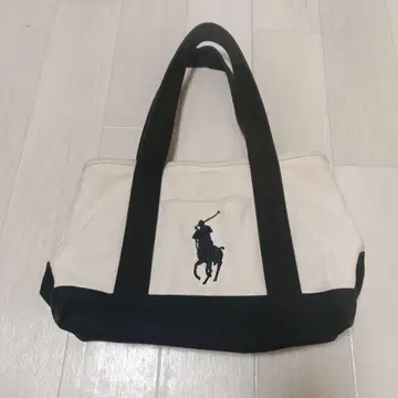 Ralph Lauren 토트백 아이보리/블랙