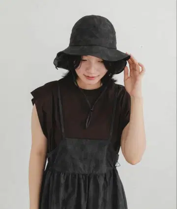 블랙 버킷햇 조정 가능 스트랩