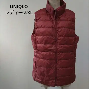 UNIQLO 울트라 라이트 다운 여성용 다운 베스트 XL 빨간색