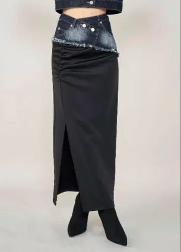 Darich 다리치 도킹 데님 타이트 스커트 블루
