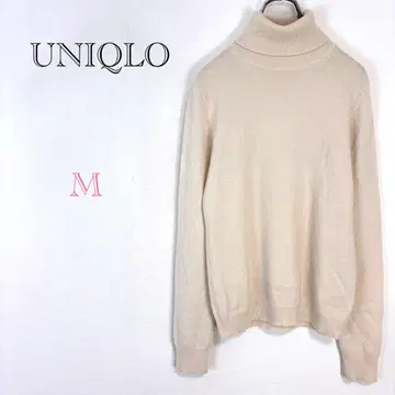 UNIQLO [ M ] 캐시미어 100% 니트 스웨터 터틀넥 하이넥
