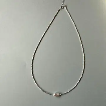 카렌 실버 펄 목걸이