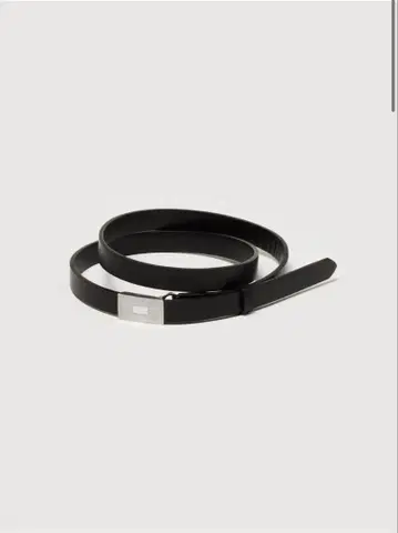 AURALEE SLIDE BUCKLE BELT BLACK