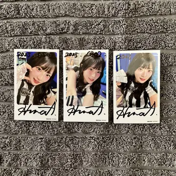 미사용 새상품 포토카드 아오키 하루나 친필 사인 폴라로이드 3 세트