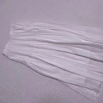 화이트 코튼 100% 스커트