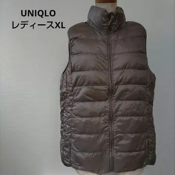 UNIQLO 울트라 라이트 다운 여성용 다운 베스트 XL 브라운