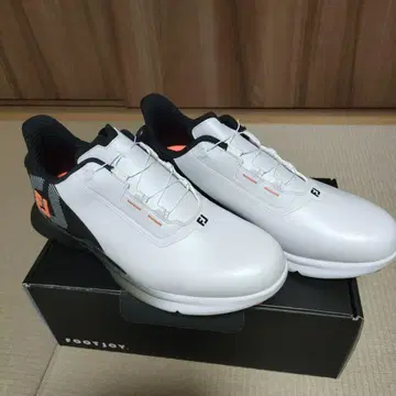 FootJoy 골프화 화이트/블랙/오렌지