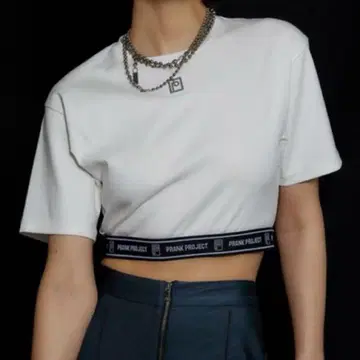 플랭크 프로젝트 크롭 Tee 셔츠 밴딩
