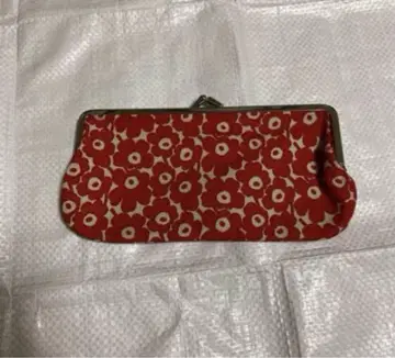 새상품급 마리메꼬 가마구치 파우치 marimekko unikko 레드