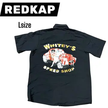 REDKAP 레드캡 와펜 백 프린트 미국 빈티지 의류 블랙 L