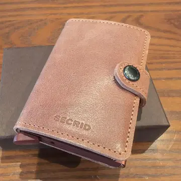 SECRID 가죽 카드 케이스 핑크