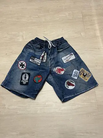 US 산겐자야 FakeVintageDenimEasyShorts 와펜