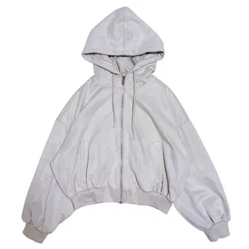 ZARA (XS) 자라 스웨이드 느낌 후드티 긴팔 집업 후드