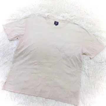 꼼 사 커뮨 티셔츠(L) 크루넥 무지 아이보리 심플
