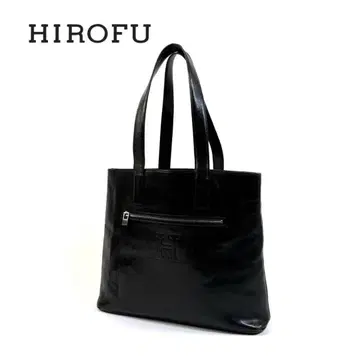 [새상품급] HIROFU 토트백 H 로고 블랙 실버 금장 장식 이탈리아제