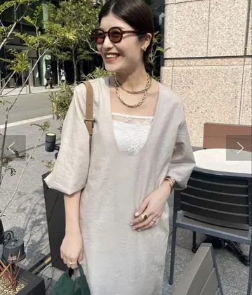 DOU DOU 2way 린넨 라이크 원피스